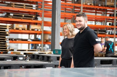 Stefanie Schmitz, HWK, und Jonas Fuhrmann, DAX MetallForm