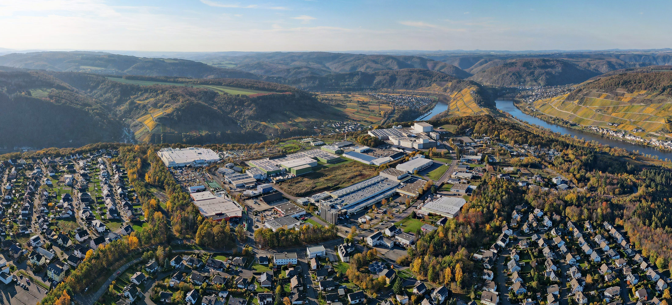 Zell-Barl Gewerbegebiet Luftaufnahme