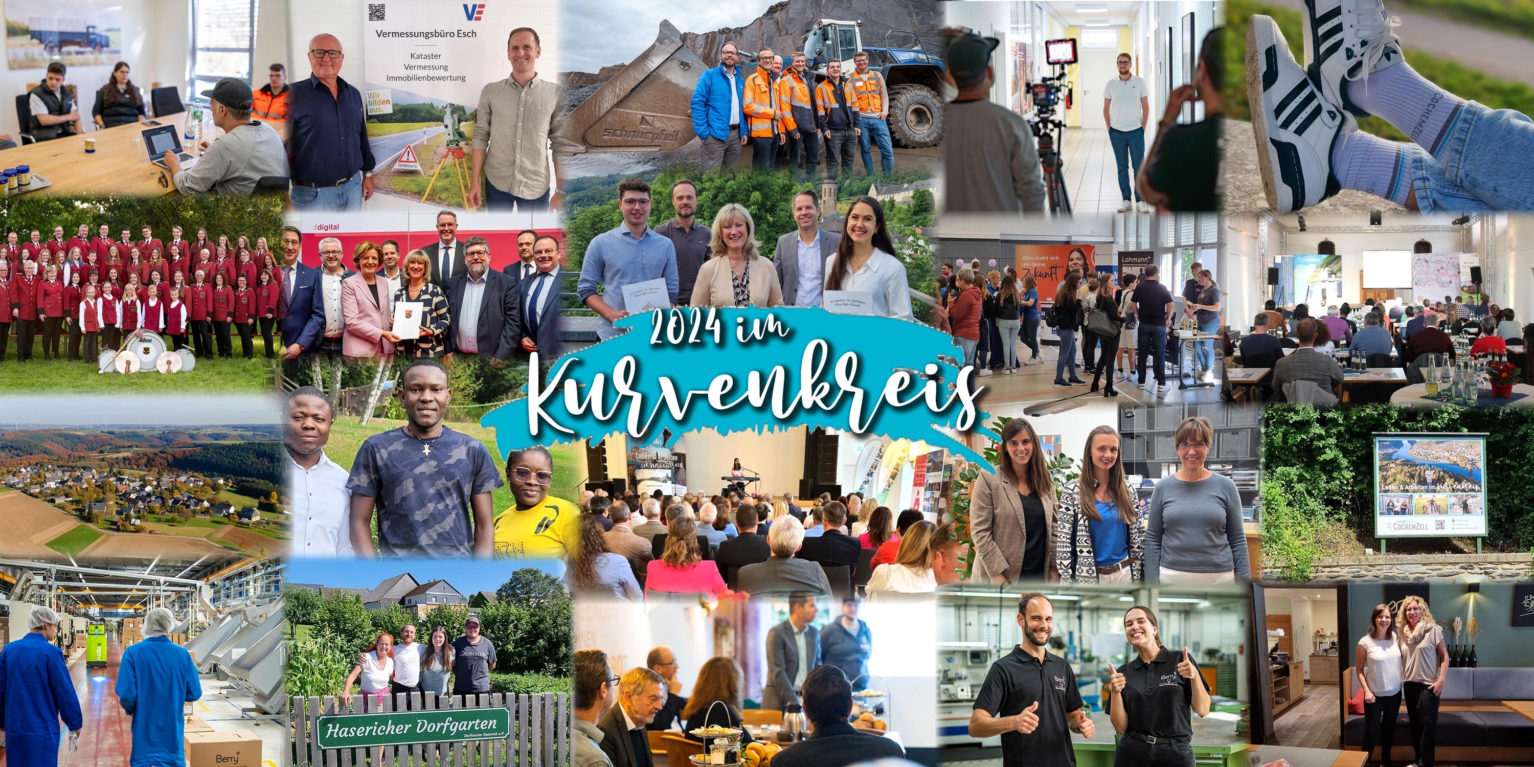 Eine Collage mit vielen Ereignissen in CochemZell im Jahr 2024