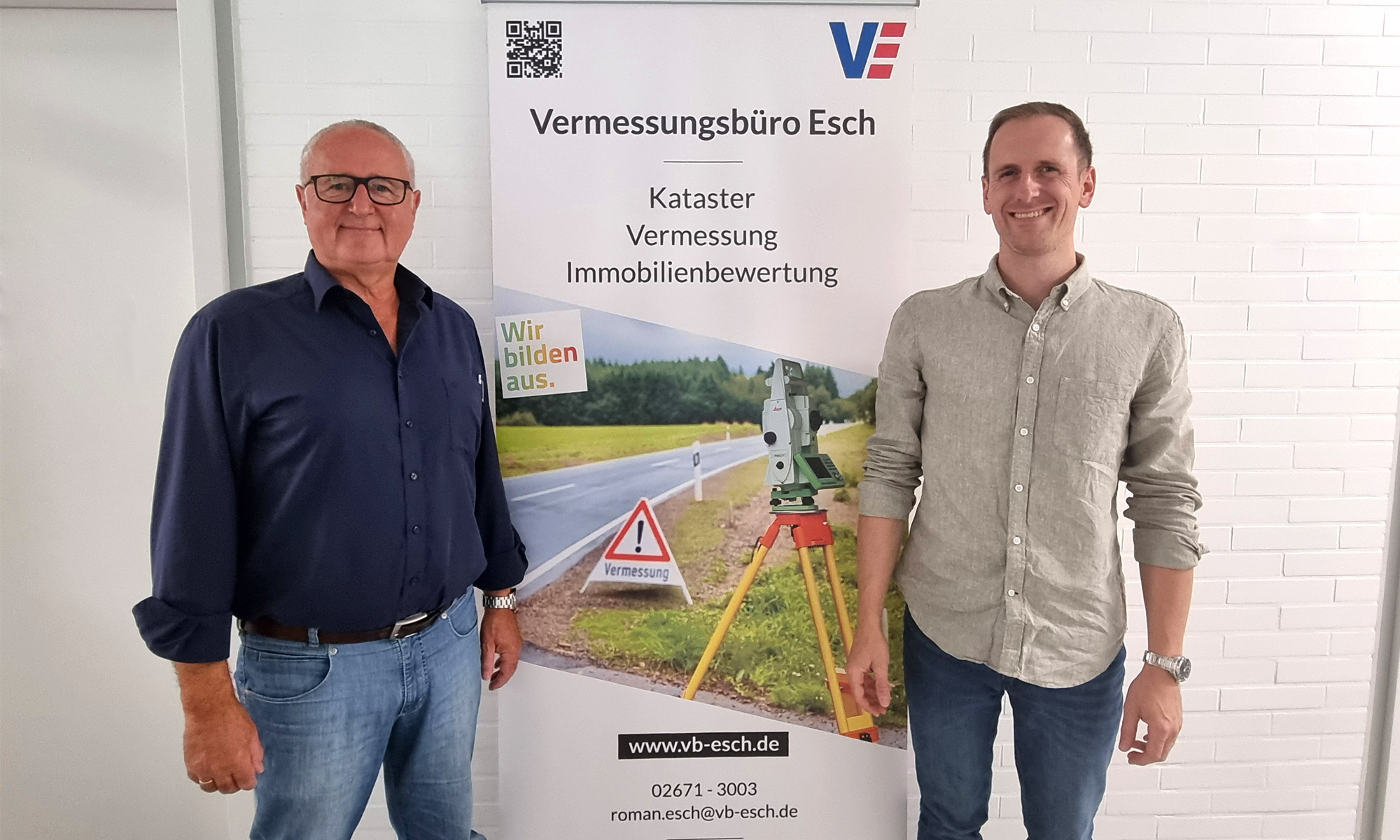 Hans Ulrich und Roman Esch, Vermessungsbüro Esch Hans Ulrich Esch mit seinem Sohn Roman vom Vermessungsbüro Esch in Cochem