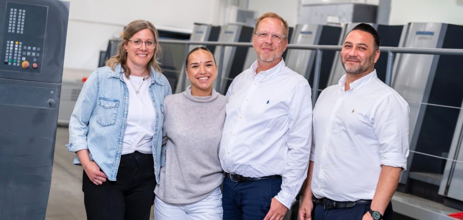 Kathrin Ebertz, Felicitas Reher, Markus Reher und Orhan Simsek