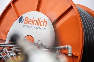 Nahaufnahme einer Schlauchtrommel der Firma Beinlich in Ulmen