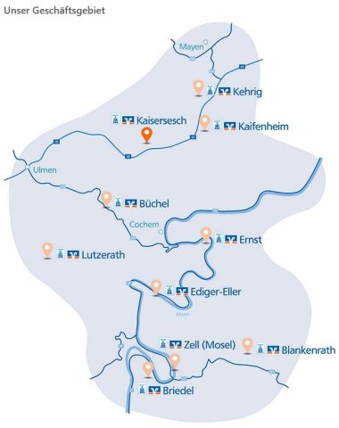 Das Geschäftsgebiet der Raiffeisenbank MEHR im Kurvenkreis CochemZell