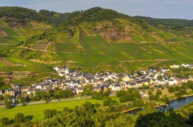 Aufnahme des Ortsteils Eller an der Mosel im Kurvenkreis CochemZell